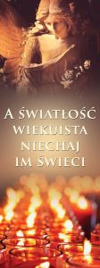 Baner na Wszystkich Świętych "Światłość wiekuista.." 50x130 cm