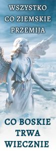 Baner na Wszystkich Świętych "Wszystko co ziemskie przemija co boskie trwa wiecznie" 50x130 cm