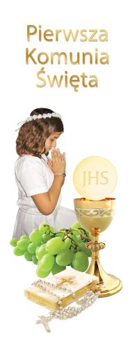 Baner na Pierwszą Komunię Świętą "Pierwsza Komunia Święta" 50x130 cm