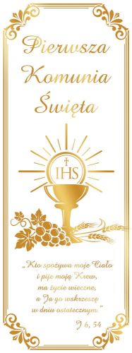 Baner na Pierwszą Komunię Świętą "Pierwsza Komunia Święta" 50x130 cm