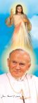 Baner Jezus Miłosierny i Święty Jan Paweł II 50x130 cm