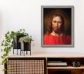 Obraz religijny Jezus Chrystus - rama szara vintage