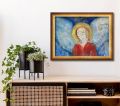 Obraz religijny Anioł Stróż - drewniana rama