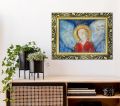 Obraz religijny Anioł Stróż - rama z ornamentowa