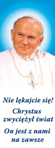 Baner Święty Jan Paweł II 50x130 cm