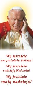 Baner Święty Jan Paweł II 50x130 cm