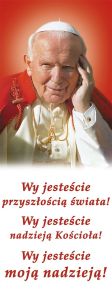 Baner Święty Jan Paweł II 50x130 cm