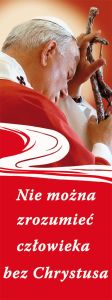 Baner Święty Jan Paweł II 50x130 cm