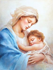 Plakat religijny Matka Boża z Dzieciątkiem Jezus