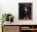 Obraz Jezus Chrystus Umęczony  - Ecce Homo - rama szara vintage