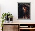 Obraz Jezus Chrystus Umęczony  - Ecce Homo - rama biała vintage