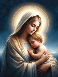 Plakat religijny Matka Boża z Dzieciątkiem Jezus