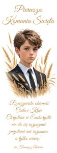 Baner na Pierwszą Komunię Świętą 75x200 cm