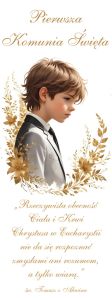 Baner na Pierwszą Komunię Świętą 75x200 cm