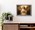 Obraz religijny Anioł Stróż - rama szara vintage