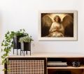 Obraz religijny Anioł Stróż - rama kremowa
