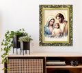 Obraz Święta Rodzina - rama z ornamentem
