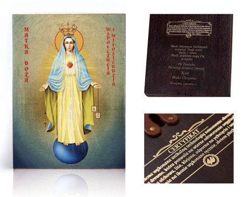 Ikona religijna Matka Boża Współczucia i Miłosierdzia - dedykacja / własny tekst