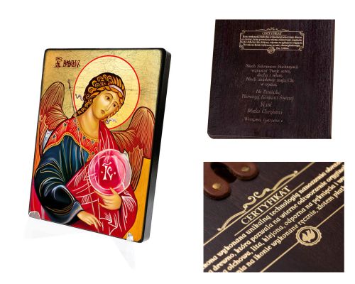 Naklejana ikona religijna Archanioł Rafał