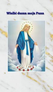 Baner religijny Matka Boża Niepokalana 70x160 cm