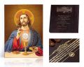 Ikona religijna Chrystus - Eucharystia - dedykacja / własny tekst