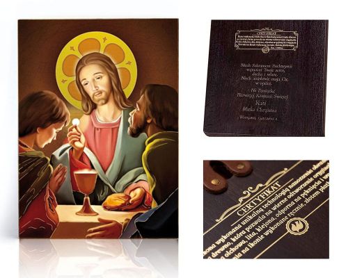 Ikona religijna Ostatnia Wieczerza - dedykacja / własny tekst