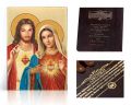 Ikona religijna Serce Maryi i Serce Jezusa - dedykacja / własny tekst