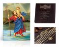 Ikona religijna Święty Krzysztof z Dzieciątkiem Jezus - dedykacja / własny tekst