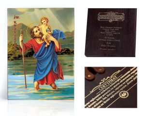 Ikona religijna Święty Krzysztof z Dzieciątkiem Jezus