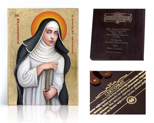 Ikona Święta Małgorzata z Citta di Castello (patronka pro-life) - dedykacja / własny tekst