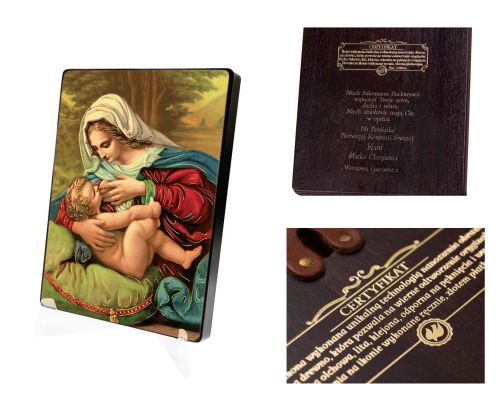Naklejana ikona religijna Matka Boża Karmiąca