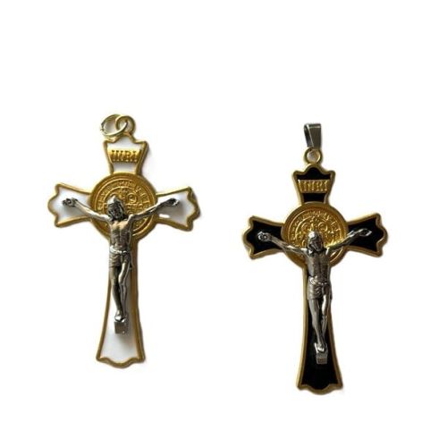 Krzyż Św. Benedykt w kolorze złota