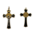 Krzyż Św. Benedykt w kolorze złota czarny