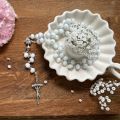 Różaniec na Pierwszą Komunię Świętą - kryształ