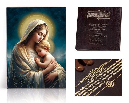 Ikona religijna Matka Boża - dedykacja / własny tekst