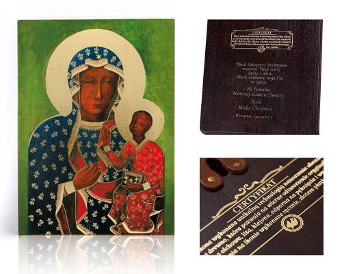 Ikona religijna Matka Boża Częstochowska Wędrująca - dedykacja / własny tekst