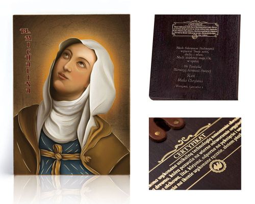 Ikona religijna Błogosławiona Michalina - dedykacja / własny tekst