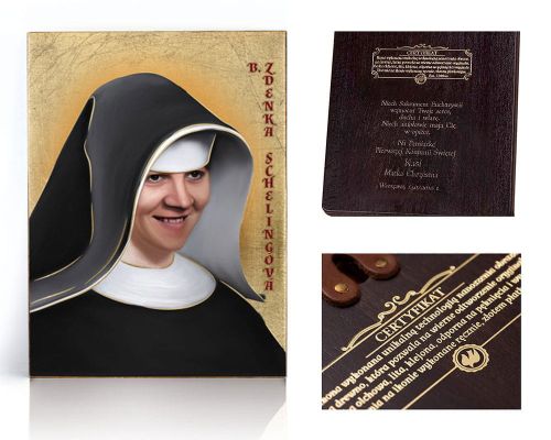 Ikona religijna Błogosławiona Zdenka Schelingova - dedykacja / własny tekst