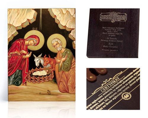 Ikona religijna Boże Narodzenie - dedykacja / własny tekst