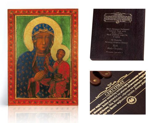 Ikona religijna Matka Boża Częstochowska Wędrująca - dedykacja / własny tekst