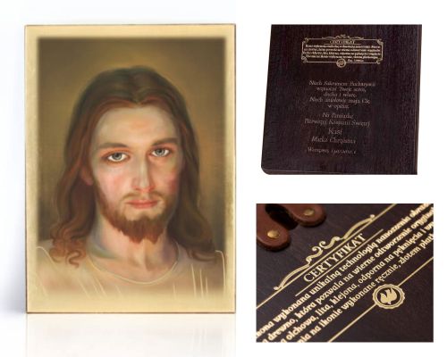 Ikona religijna Jezus Miłosierny - Jezu Ufam Tobie - dedykacja / własny tekst