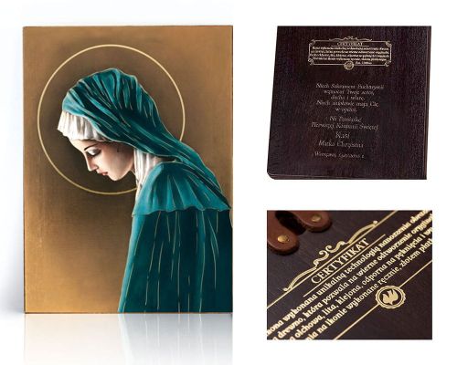 Ikona religijna Matka Boża - dedykacja / własny tekst