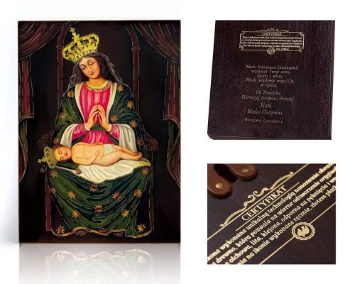 Ikona religijna Matka Boża ad Rupes - dedykacja / własny tekst