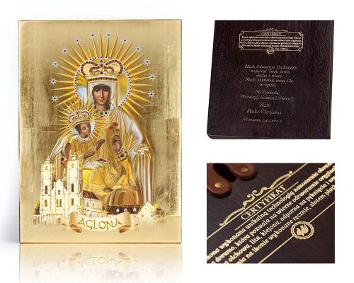Ikona religijna Matka Boża Agłońska - dedykacja / własny tekst