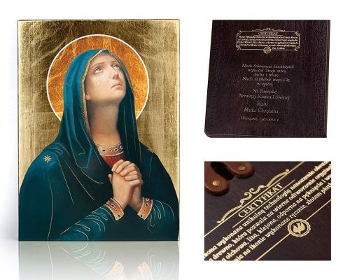 Ikona religijna Matka Boża Bolesna - dedykacja / własny tekst