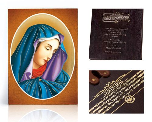 Obraz, ikona religijna Matka Boża Bolesna - dedykacja / własny tekst