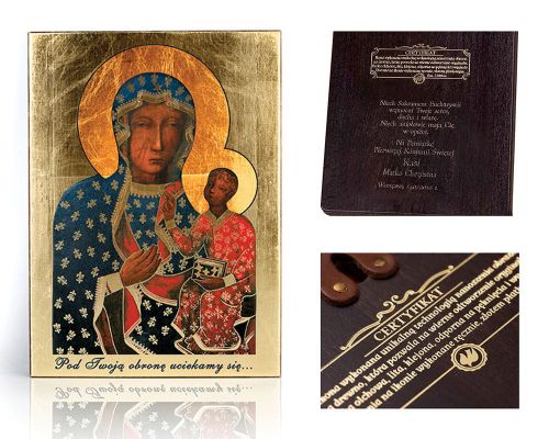 Ikona religijna Matka Boża Częstochowska Wędrująca - dedykacja / własny tekst
