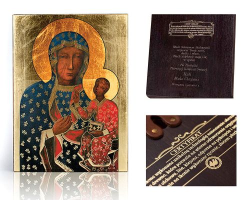 Ikona religijna Matka Boża Częstochowska Wędrująca - dedykacja / własny tekst