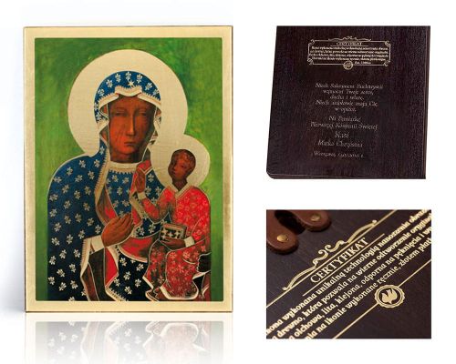 Ikona religijna Matka Boża Częstochowska Wędrująca - dedykacja / własny tekst