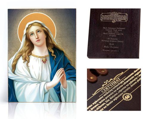 Ikona religijna Matka Boża Niebiańska - dedykacja / własny tekst